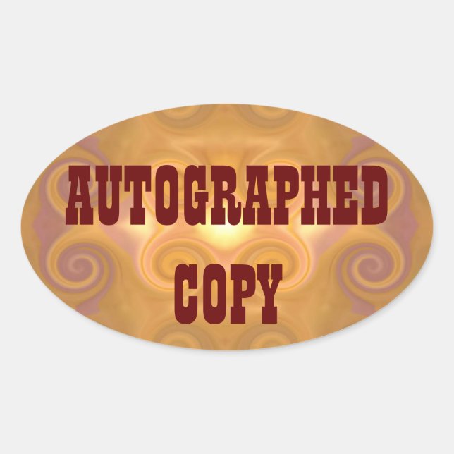 Autographed Copy - Oval Stickers (#7) (Front)