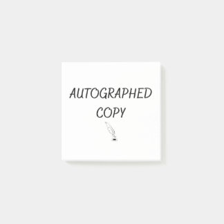 Autographed Copy Post-it Notes