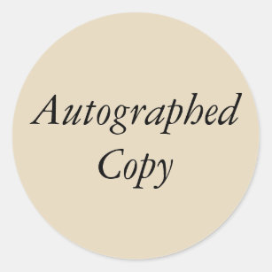 Autographed Copy Sticker