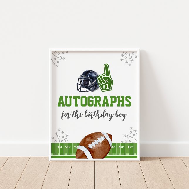 Autographs Football Birthday Guest Book Sign (Creator Uploaded)