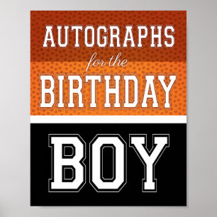 AUTOGRAPHS FOR THE BIRTHDAY BOY Sign Print