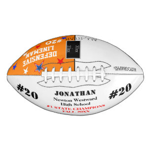 Autographs School Champions Orange Football