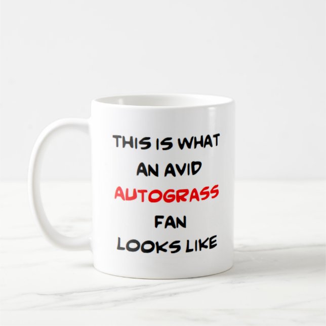 autograss fan, avid coffee mug (Left)