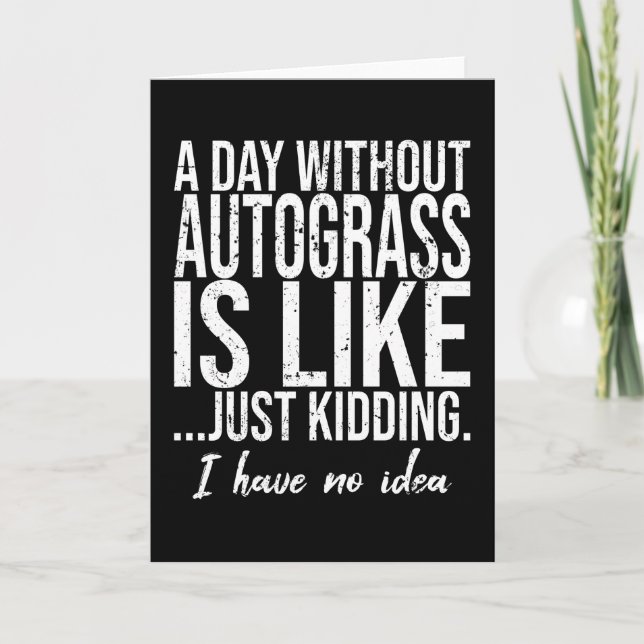 Autograss funny sports gift idea card (Front)