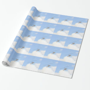 Autogyro In Flight Wrapping Paper