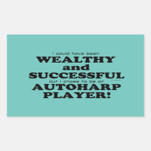 Autoharp Wealthy & Successful Rectangular Sticker