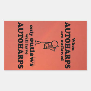 Autoharps Outlawed Rectangular Sticker