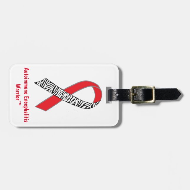 Autoimmune Encephalitis Warrior Luggage Tag (Front Horizontal)