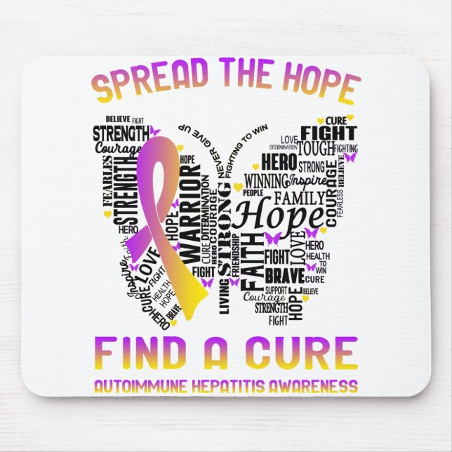 Autoimmune Hepatitis Awareness Month Ribbon Gifts Mouse Pad (Front)
