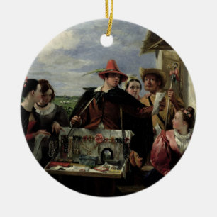 Autolycus, scene from 'A Winter's Tale', 1836 (oil Ceramic Ornament