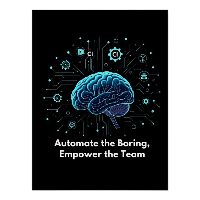 Automate the Boring, Empower the Team  Poster (Front)