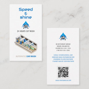 Automatic Car Wash Services Business Card