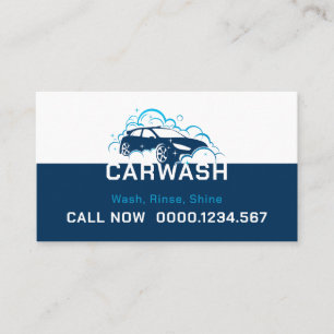 Automatic Car Wash Services   Professional Business Card
