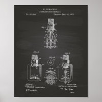 Automatic Fire Sprinkler 1888 Patent - Chalkboard