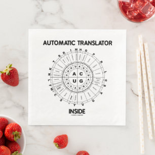 Automatic Translator Inside RNA Codon Wheel Napkin