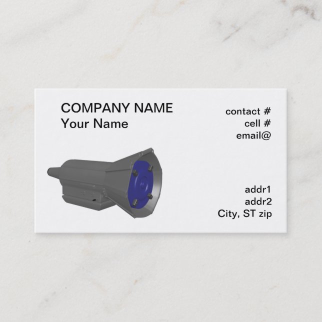 automatic transmission business card (Front)