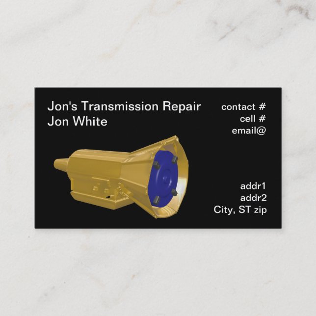 automatic transmission business card (Front)