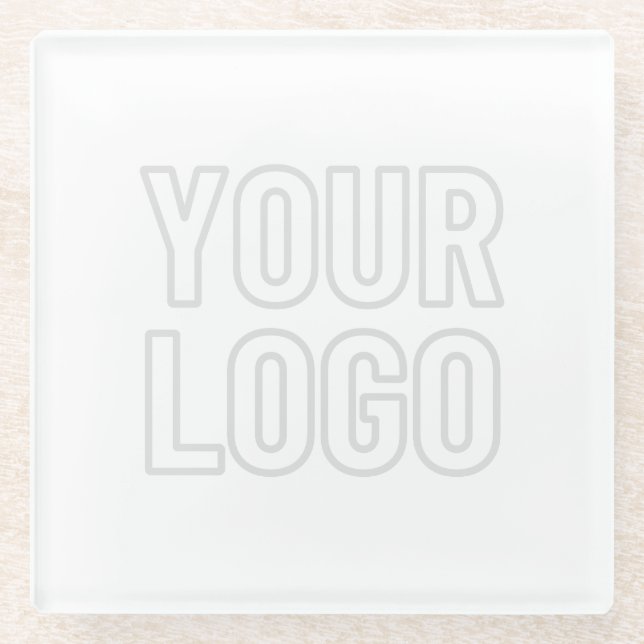 Automatically Lighten Logo For Background Glass Coaster (Front)