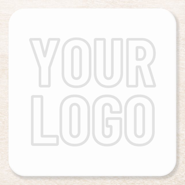 Automatically Lighten Logo For Background Square Paper Coaster (Front)