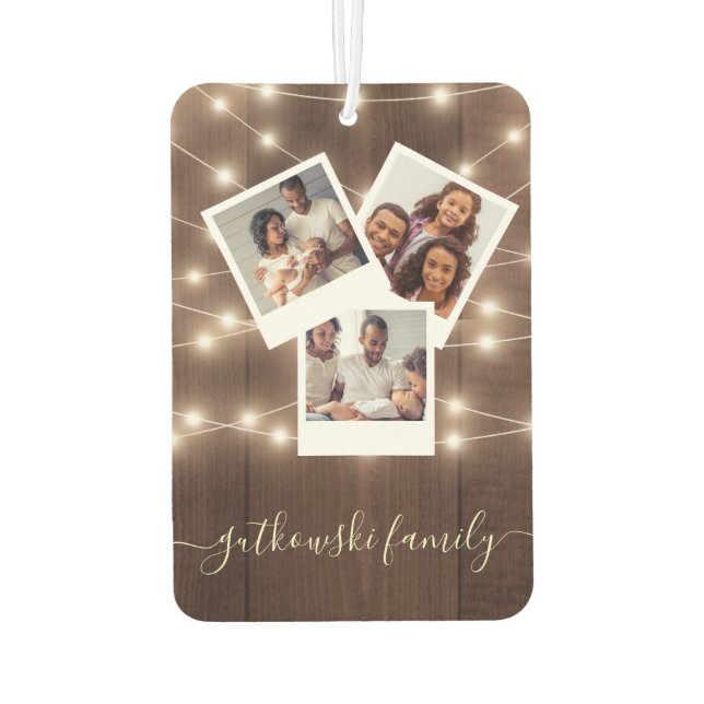 Automobile Baby Design Your Own Family Photos Air Car Air Freshener (Back)