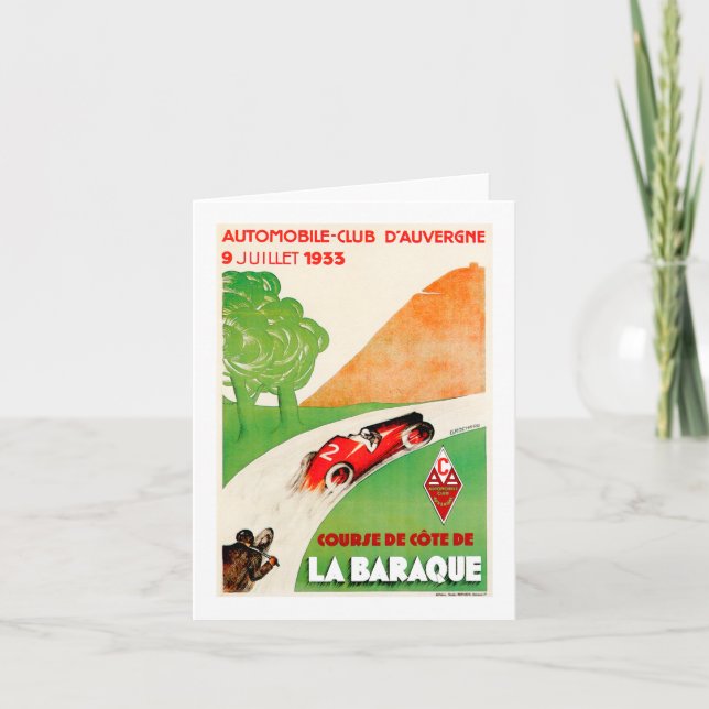 Automobile Club ~ Vintage Car Advertisement Card (Front)