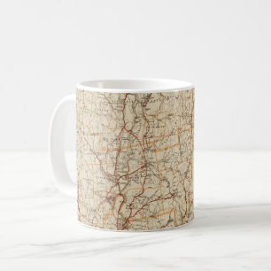 Automobile map Massachusetts vintage geography car Coffee Mug