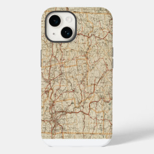 Automobile map Massachusetts vintage geography car iPhone 14 Case