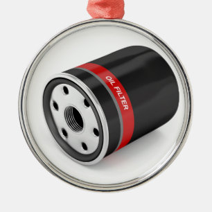 Automobile oil filter metal ornament