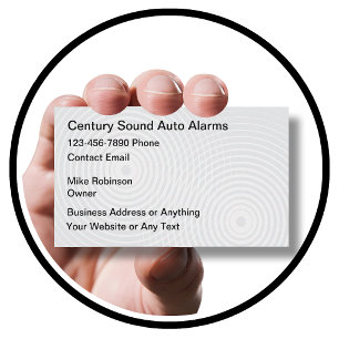 Automotive Audio And Security Business Card
