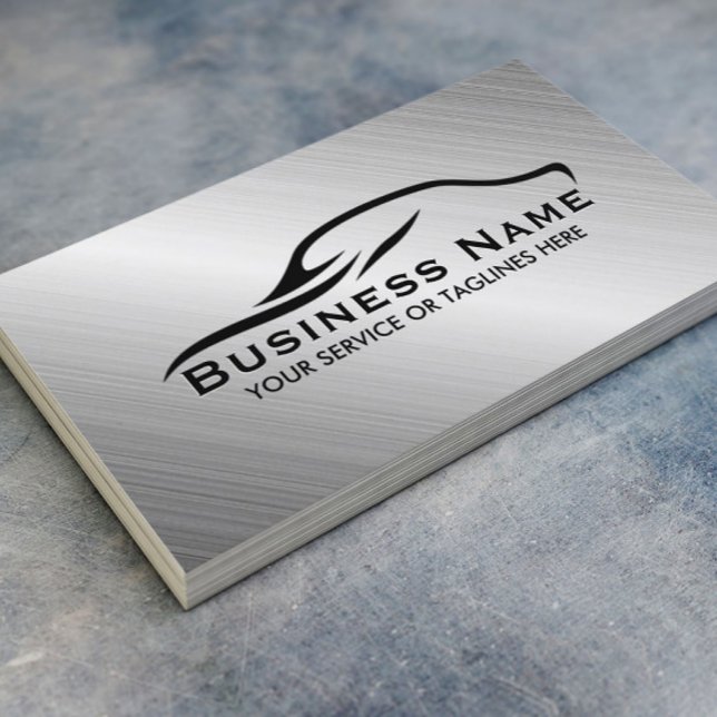 Automotive Auto Repair Professional Metal Car Business Card (Creator Uploaded)