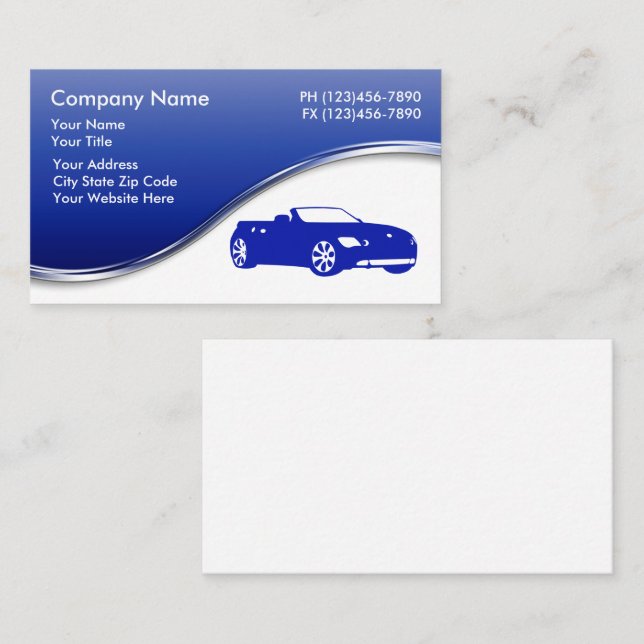 Automotive Business Cards (Front/Back)