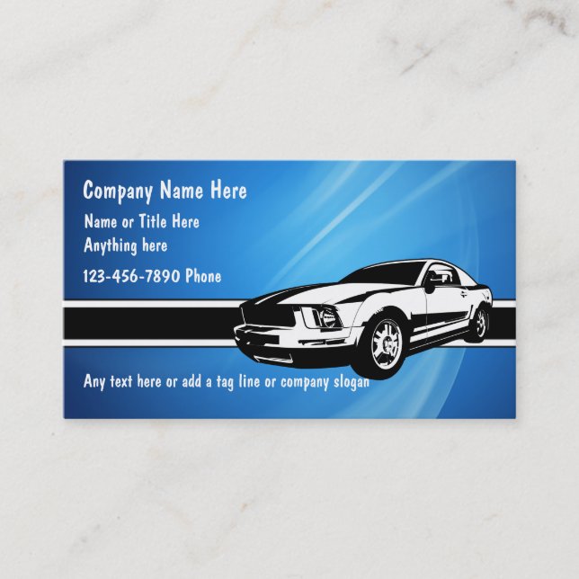 Automotive Business Cards (Front)