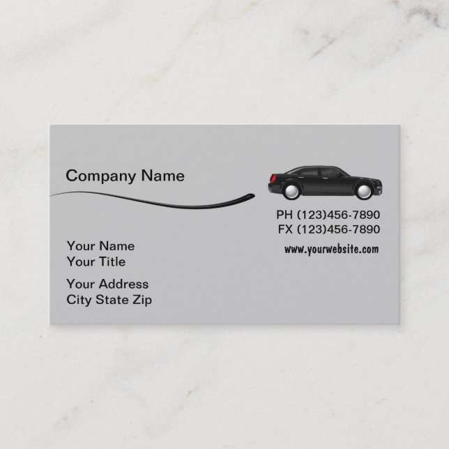 Automotive Business Cards - Grey (Front)