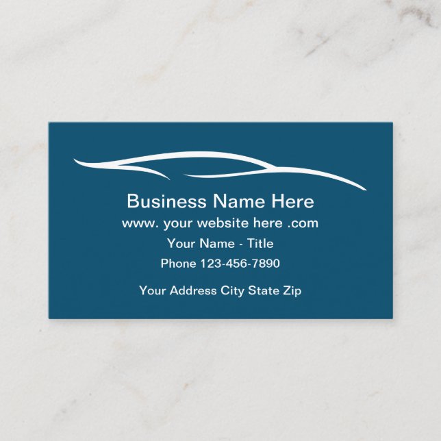 Automotive, Car Care Business Cards (Front)