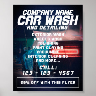 Automotive car front poster