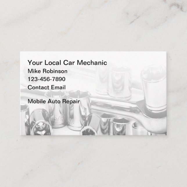 Automotive Car Mechanic Repair Business Card (Front)
