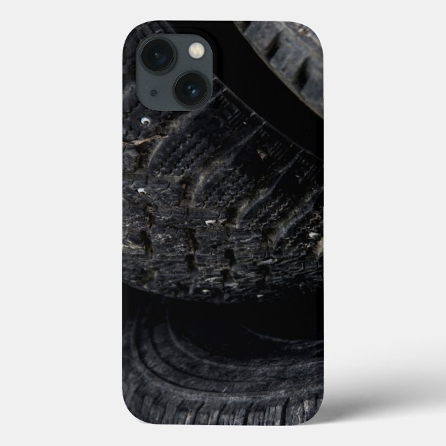 Automotive Car old tires Black Road trips  Case-Mate iPhone Case (Back)