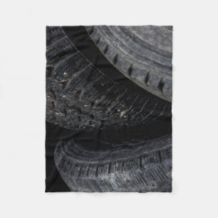 Automotive Car old tires Black Road trips  Fleece Blanket