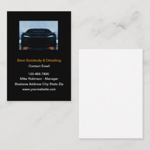 Automotive Car Painting And Detailing Business Card