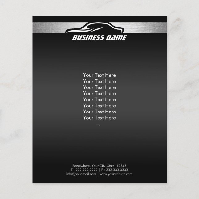 Automotive Car Repair Auto Detailing Professional Flyer (Front)