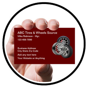 Automotive Car Tire Service Business Cards
