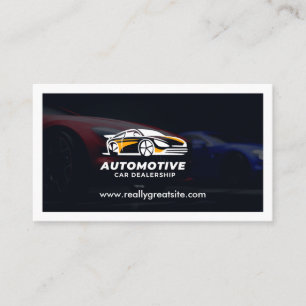 Automotive Car Wash & Auto Detailing QR Code Business Card