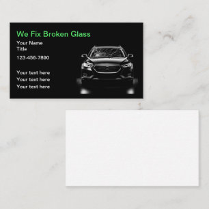 Automotive Car Window Repair Services Business Card