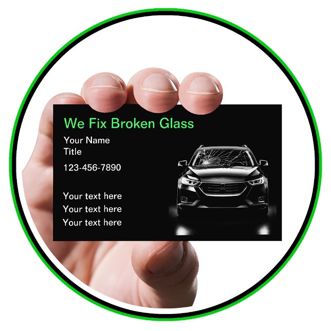 Automotive Car Window Repair Services Business Card (Creator Uploaded)