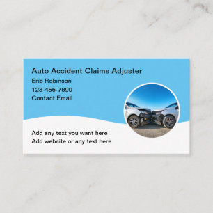 Automotive Claims Adjuster Agent Business Card