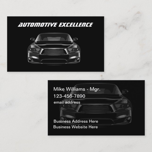 Automotive Cool Glossy Business Cards (Front/Back)