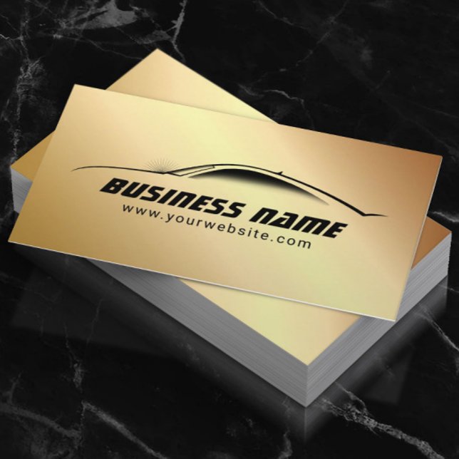 Automotive Cool Gold Car Business Card (Creator Uploaded)