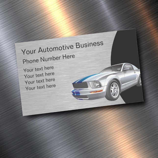 Automotive Design Template Magnetic Business Card (Automotive magnetic business cards )
