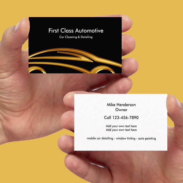 Automotive Detailing Cleaning Business Cards (Creator Uploaded)