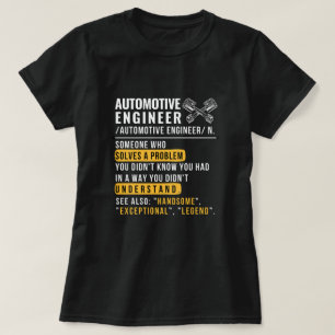Automotive Engineer Definition Funny Job T shirt